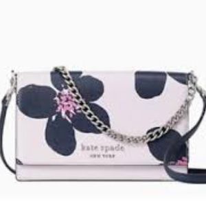 Kate Spade Cameron Grand Flora Convertible crossbody pink blue floral